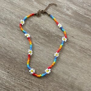 Flower beaded necklace